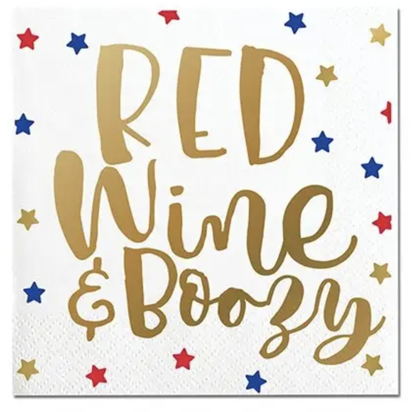 Red, Wine & Boozy Napkins - 20 ct