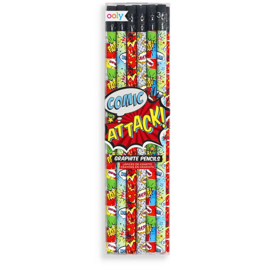 Comic Attack Graphite Pencils - set of 12 by Ooly