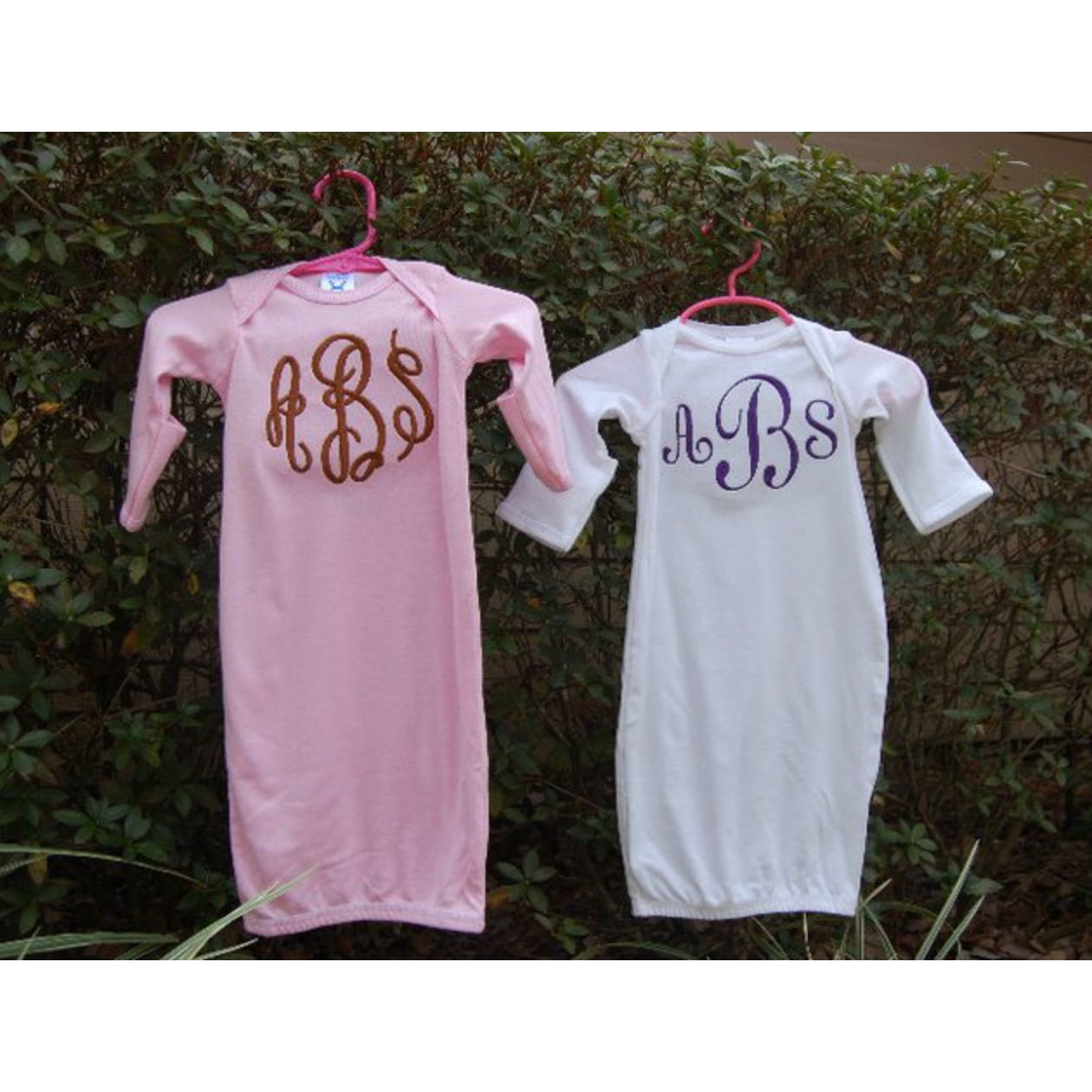 Monogrammed Baby Gown