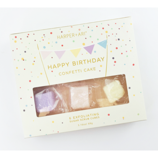 Happy Birthday Confetti Sugar Cube Box