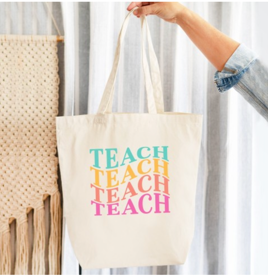 Canvas Teacher Tote Bags