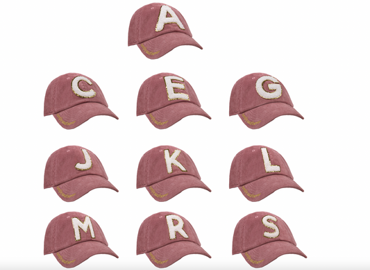 Corduroy Initial Hats by Simply Southern