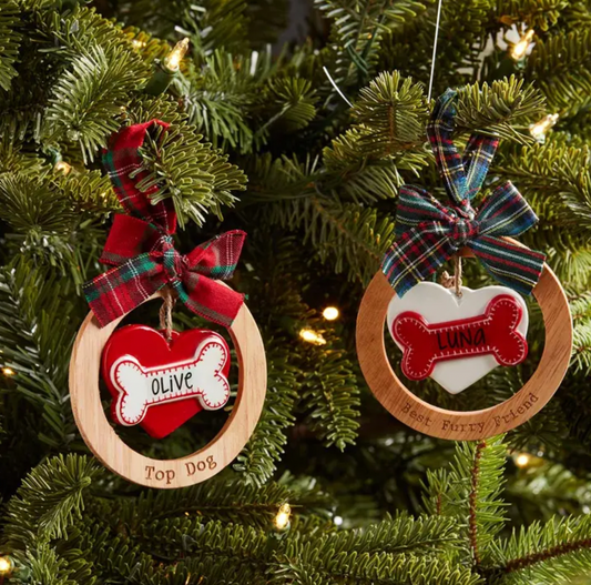 Personalized Dog Ring Ornaments