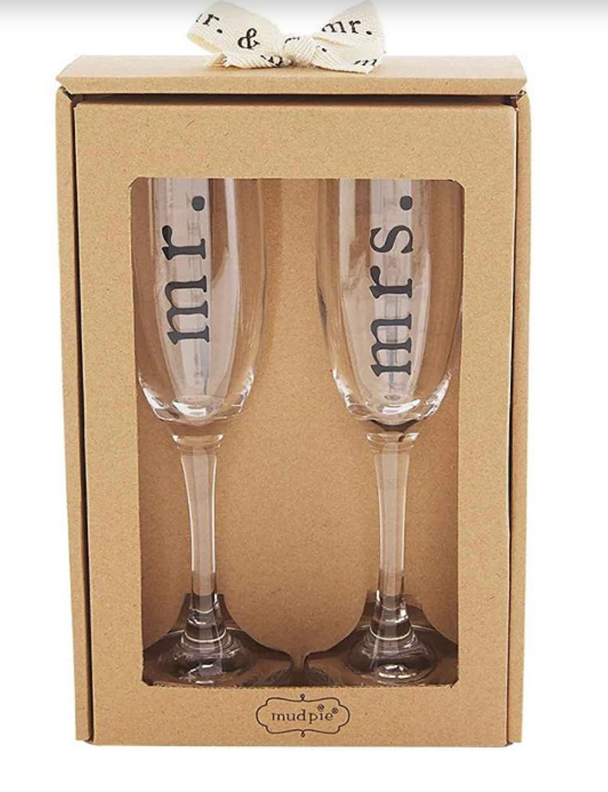 Mr. & Mrs. Champagne Glass Set