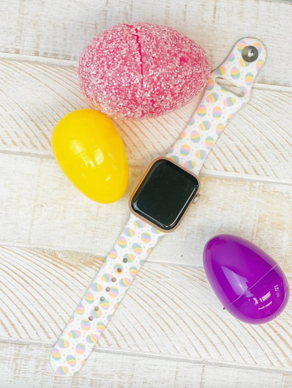 Pastel Easter Egg Silicone Smart Watch Band