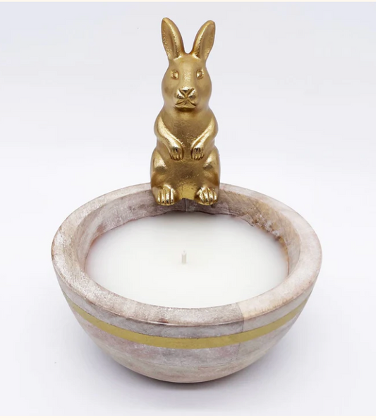 Flower Market Rabbit Bowl Candle