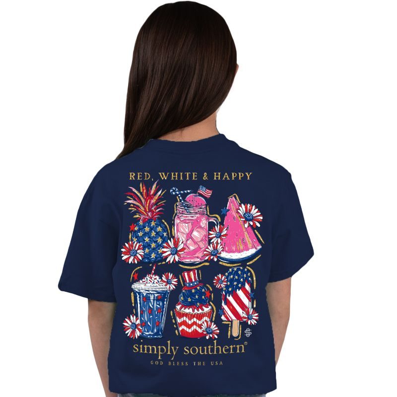 USA T-Shirt by Simply Southern-Midnight