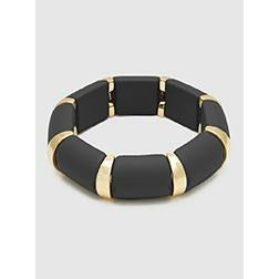 Wood & Gold Link Chunky Bracelet