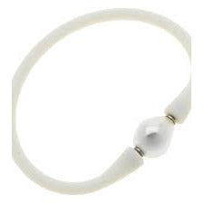 Single Pearl Silicone Bracelet