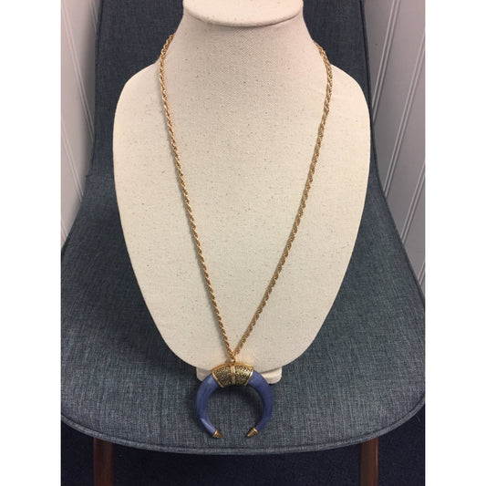 Blue Horn Necklace