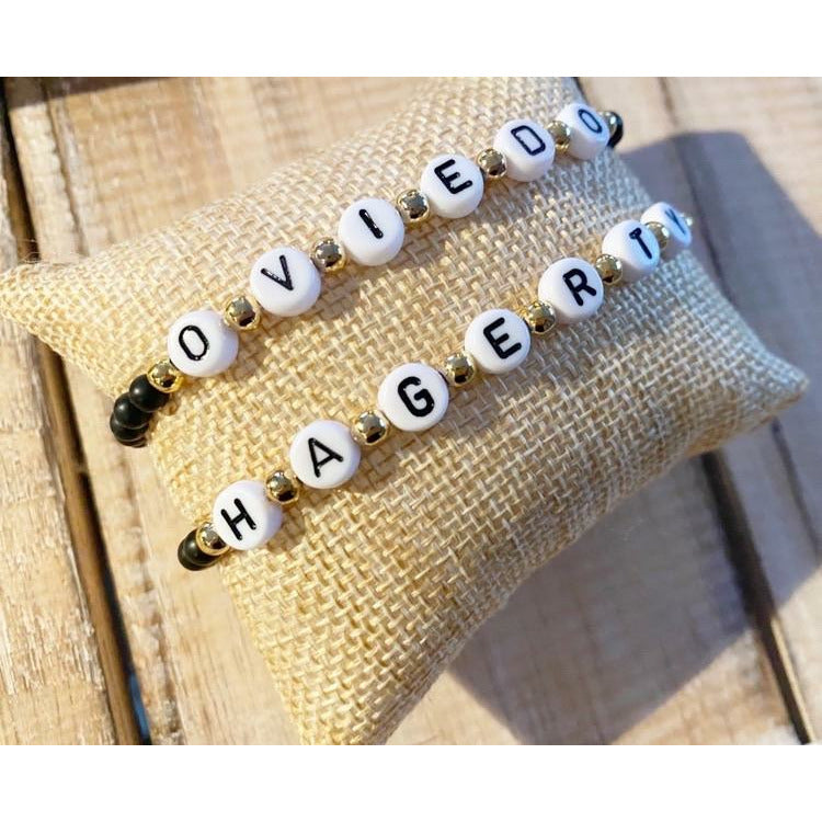 Arm Party Black Beaded Team Bracelets