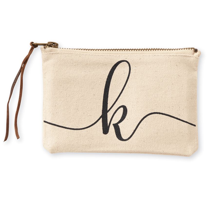 Initial Canvas Pouch