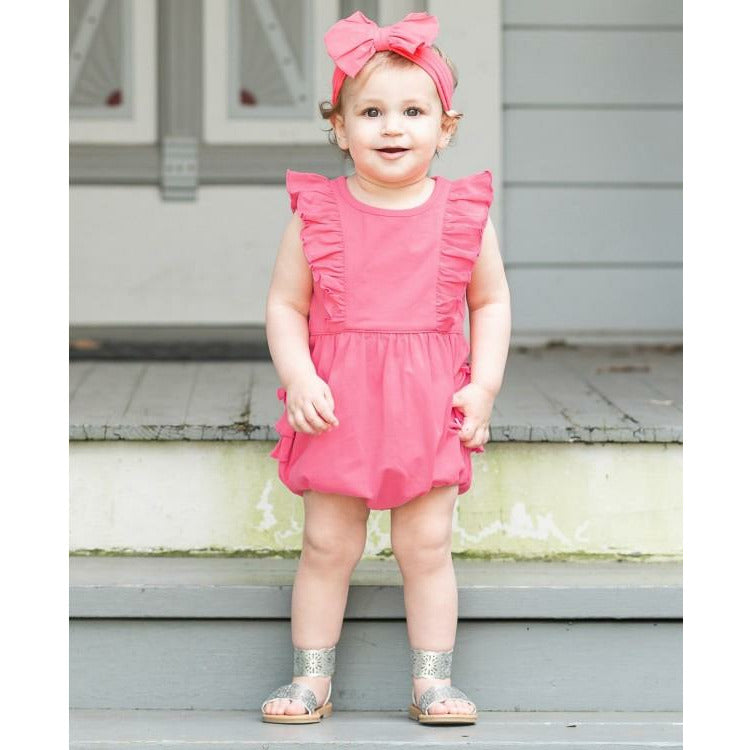 Rose Waterfall Bubble Romper by Ruffle Butts