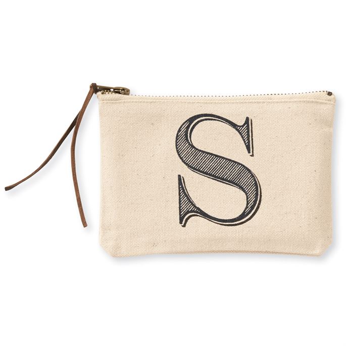 Initial Canvas Pouch